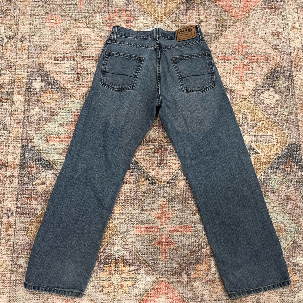 Signature by Levi Strauss Relaxed Fit Dark Blue Jeans